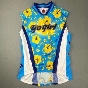 World Jerseys Go Girl Tropical Hibiscus Sleeveless Cycling Jersey XL Bike Top
